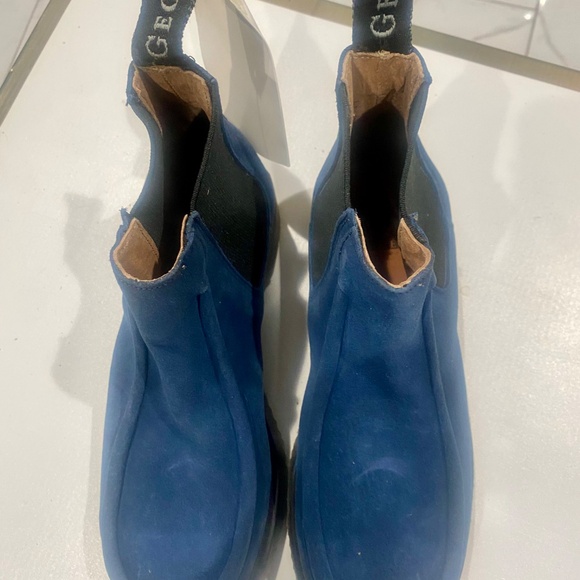 Ladies George Cox Vintage Navy Blue Chelsea  Boot Sz US 7 - Picture 8 of 10